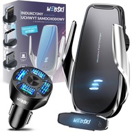 INDUKČNÝ DRŽIAK QC 4xUSB NABÍJAČKA DO AUTO INDUKČNÝ DRŽIAK QC 4xUSB NABÍJAČKA DO AUTO