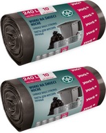 UNIVERZÁLNE VRECKÁ NA ODPAD VEĽMI VEĽKÉ HRUBÉ STRONG York 240L 10 ks x 2 UNIVERZÁLNE VRECKÁ NA ODPAD VEĽMI VEĽKÉ HRUBÉ STRONG York 240L 10 ks x 2