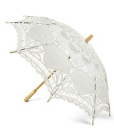 Klasický čipkovaný svadobný dáždnik Lace WHITE Klasický čipkovaný svadobný dáždnik Lace WHITE