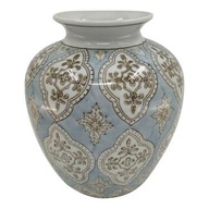 Váza DKD Home Decor Porcelain Béžová Modrá