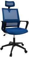 Kreslo RODOS, vetraná modrá kancelárska stolička