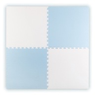 Veľká vzdelávacia penová puzzle podložka Ricokids, modrá a biela