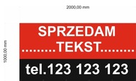 Reklamný banner 2x1m PREDAJ DOM POZEMOK