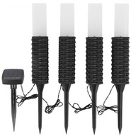 SOLÁRNE RATTANOVÉ ZÁHRADNÉ LAMPY SOLAR 4 ks, 43 cm SOLÁRNE RATTANOVÉ ZÁHRADNÉ LAMPY SOLAR 4 ks, 43 cm