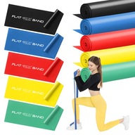 SADA 5 POHYBOVÝCH PÁSOV TRÉNINGOVÝ REHABILITAČNÝ FITNESS PLOCHÝ PÁS 2M SADA 5 POHYBOVÝCH PÁSOV TRÉNINGOVÝ REHABILITAČNÝ FITNESS PLOCHÝ PÁS 2M