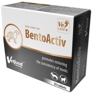 Vetfood BentoActiv 30 tabliet na hnačku pre psov a mačky Vetfood BentoActiv 30 tabliet na hnačku pre psov a mačky