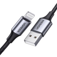 KÁBEL LIGHTNING USB UGREEN 2.4A US199 1.5M KÁBEL KÁBEL LIGHTNING USB UGREEN 2.4A US199 1.5M KÁBEL
