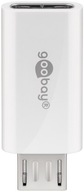 Adaptér USB-C zásuvka, microUSB 2.0 zástrčka Goobay WHT