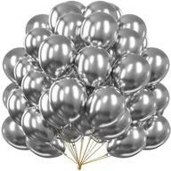 STRIEBORNÝ CHROMOVÝ BALÓN CHROMOVÁ LESKLÁ METALIKA NA NARODENINOVÚ SVADBU 10'x50 STRIEBORNÝ CHROMOVÝ BALÓN CHROMOVÁ LESKLÁ METALIKA NA NARODENINOVÚ SVADBU 10'x50