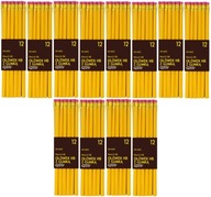 Ceruzka s gumou lakovaná HB 12ks žltá x12