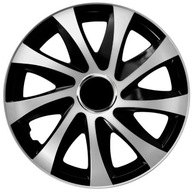 4x EXTRA DRIFT HUBCAPS SET strieborno-čierne 14'' 4x EXTRA DRIFT HUBCAPS SET strieborno-čierne 14''