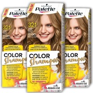 Paletový farebný šampón 321 stredne blond x3 Paletový farebný šampón 321 stredne blond x3