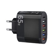 NAPÁJACÍ ZDROJ NABÍJAČKA 230V 65W 6 USB PORTOV USB-C RÝCHLE NABÍJANIE QC 3.0 PD NAPÁJACÍ ZDROJ NABÍJAČKA 230V 65W 6 USB PORTOV USB-C RÝCHLE NABÍJANIE QC 3.0 PD