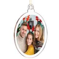 Vianočná guľa s fotkou a nápisom na vianočný stromček - VEĽKÝ darček na Vianoce