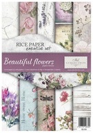 Súprava tvorov z ryžového papiera. RS009 - Krásne kvety