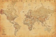 Mapa sveta Vintage mapa sveta - plagát 61x91,5 cm Mapa sveta Vintage mapa sveta - plagát 61x91,5 cm