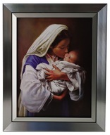 OBRAZ V STRIEBORNOM RÁME 40X50 DOJÚCA MATKA BOŽIA OBRAZ V STRIEBORNOM RÁME 40X50 DOJÚCA MATKA BOŽIA