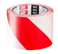 Scley Výstražná páska 7,5cmx100m biela / červená