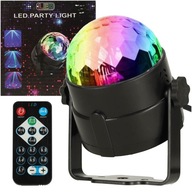 RGB LED projektor disco guľa + diaľkové ovládanie