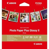 Canon Photo Paper Plus Glossy II, fotografický papier, lesklý, biely, 13x13cm, 5x5