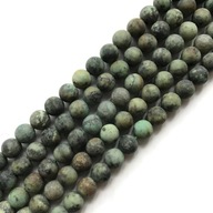 1319- tyrkysová africká matná guľa 10 mm reťazec