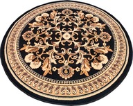 Koberec CIRCLE FLOWERS BLACK Alfa Round 190 cm Koberec CIRCLE FLOWERS BLACK Alfa Round 190 cm