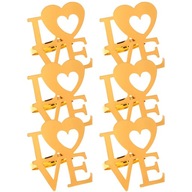 Svadobný prsteň na obrúsky Love Button Spona 6 ks Svadobný prsteň na obrúsky Love Button Spona 6 ks