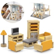 Súprava nábytku VIGA PolarB do obývačky domčeku pre bábiky