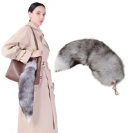 Plyšová spona na kľúče s dlhým chvostom Fox Fur Dámska kľúčenka Plyšová spona na kľúče s dlhým chvostom Fox Fur Dámska kľúčenka
