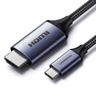 USB C - HDMI 2.1 8K 60Hz kábel 1,5m Ugreen CM565 - sivý