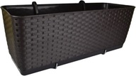 Balkónový box 50 cm hnedá Umbra s rúčkou Balkónový box 50 cm hnedá Umbra s rúčkou