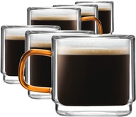 Termálne poháre na kávu, dvojité sklo, 2x 80ml