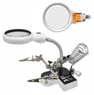 TRETIA RUKA NA SPÁJKOVANIE DRŽIAK DPS RT0180 Zväčšovací 65mm 2x LED KOĽKOVÝ DRŽIAK TRETIA RUKA NA SPÁJKOVANIE DRŽIAK DPS RT0180 Zväčšovací 65mm 2x LED KOĽKOVÝ DRŽIAK