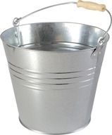 Vedro, pozinkovaná oceľ, 12L, pevná drevená rukoväť Vedro, pozinkovaná oceľ, 12L, pevná drevená rukoväť