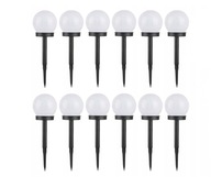 12x SOLÁRNE ZÁHRADNÉ LAMPY LED LAMPA 10 cm GUĽ 12x SOLÁRNE ZÁHRADNÉ LAMPY LED LAMPA 10 cm GUĽ