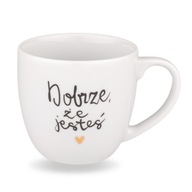 Porcelánový hrnček 300 ml Zlaté srdce - je dobré, že ste Porcelánový hrnček 300 ml Zlaté srdce - je dobré, že ste