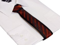 Úzka kravata, čierno-červená, elegantná Úzka kravata, čierno-červená, elegantná