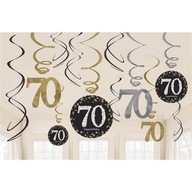 ZÁvesný bubon ČIERNO-ZLATO-STRIEBORNÉ 70. NAROD ZÁvesný bubon ČIERNO-ZLATO-STRIEBORNÉ 70. NAROD