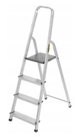 DRABEST 4-stupňový hliníkový rebrík do domácnosti