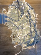 Záclonové lampy na cencúle 100 LED vonkajšie teplé biele Záclonové lampy na cencúle 100 LED vonkajšie teplé biele