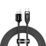Baseus Display 66W 1m kábel USB na USB-C, čierny