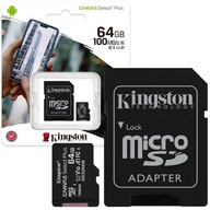 Karta pamięci Kingston 64GB MicroSDXC C10 +adapter