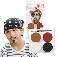 FACE PAINT make-up make-up PIRATE pirát BLACK RED BROWN WHITE