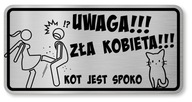 Pozor, vtipný znak mačky Pozor, vtipný znak mačky