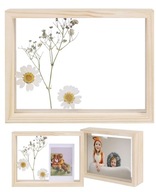 Drevený stojanový rám kvety na fotografie Polaroid 600 SX70 i-Type 10 x 14,5 cm