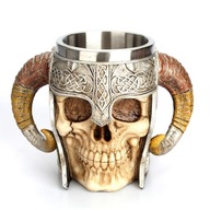 3D vikingský hrnček s lebkou z nehrdzavejúcej ocele 3D vikingský hrnček s lebkou z nehrdzavejúcej ocele