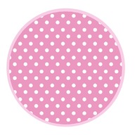 Papierové taniere DOTS ružové 18 cm 8 ks.