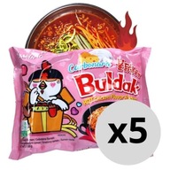 Buldak ramen polievka kuracie carbonara veľmi pikantná polievka Samyang x5 Buldak ramen polievka kuracie carbonara veľmi pikantná polievka Samyang x5