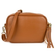 TALIANSKA KOŽENÁ CROSSBODY TAŠKA so strapcom