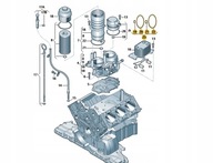 SADA TESNENIA OLEJOVÝ FILTER AUDI A4 A5 057198405B SADA TESNENIA OLEJOVÝ FILTER AUDI A4 A5 057198405B